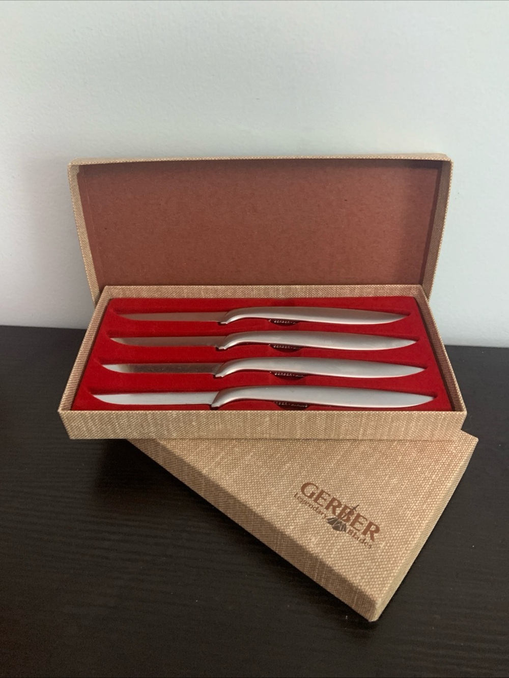 Vintage Gerber Miming Stake Knives M4c Set, Item # 204 A Original Box - 4 In Set